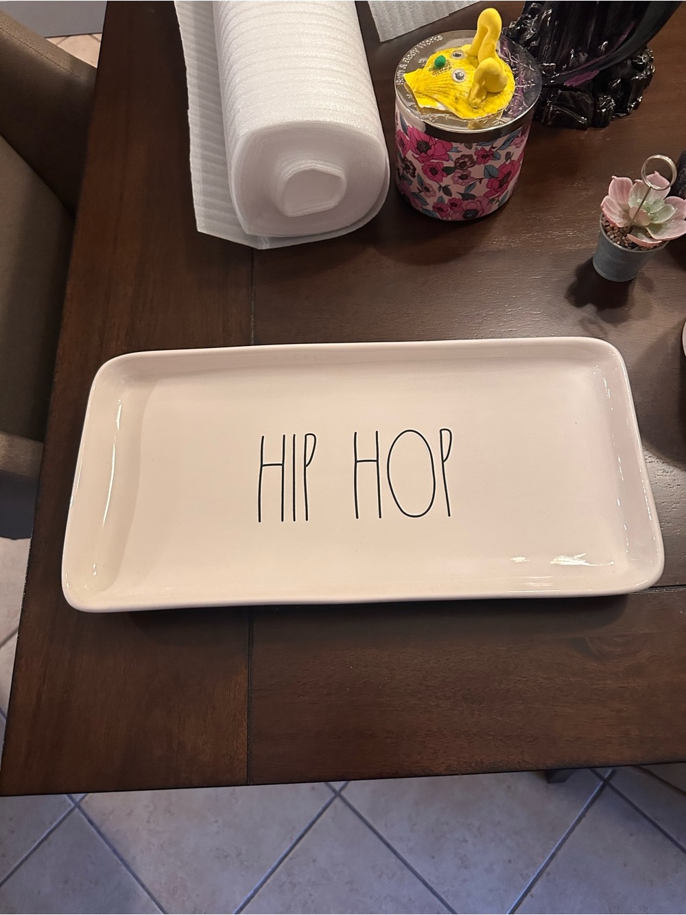 Rae Dunn HIP HOP Easter Ceramic Serving Tray